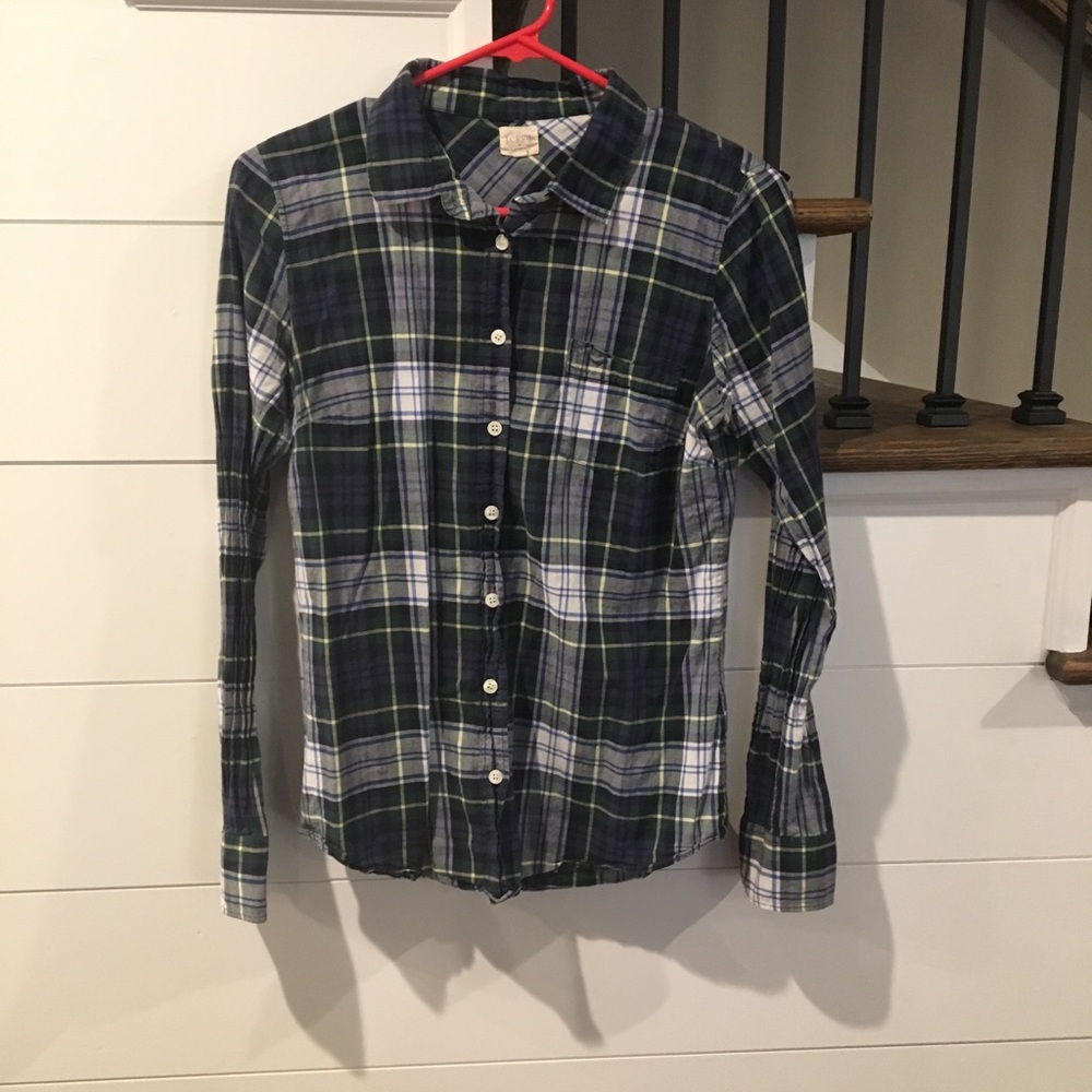 JCrew Plaid Button Up